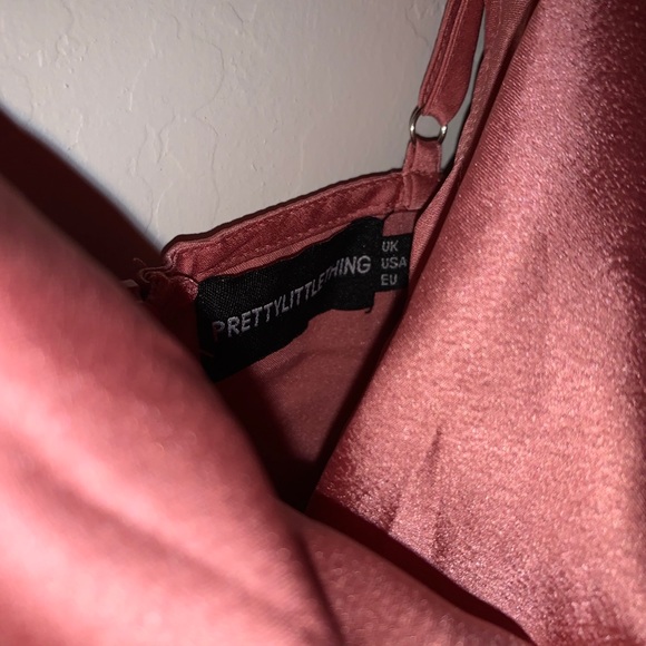 Rose strappy satin cowl midi dress - Picture 3 of 3